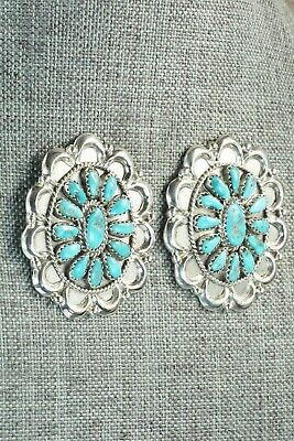 Turquoise & Sterling Silver Earrings - Justina Wilson