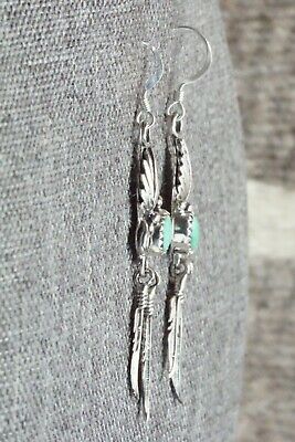 Turquoise & Sterling Silver Earrings - Etta Larry