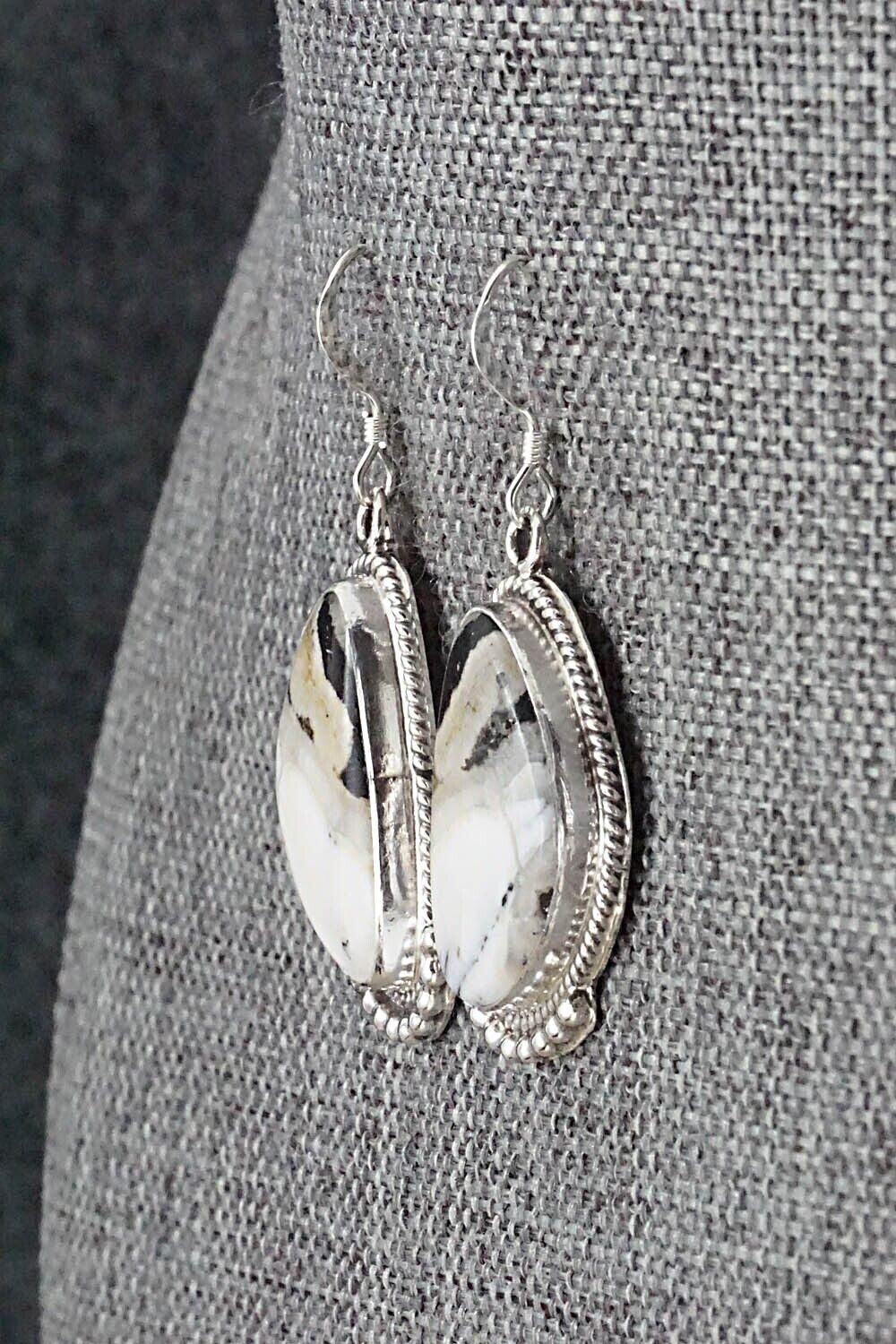 White Buffalo & Sterling Silver Earrings - Sharon McCarthy