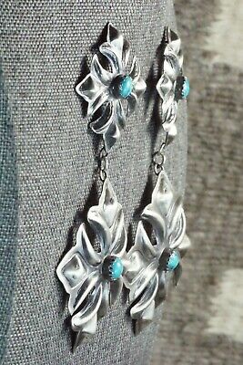 Turquoise & Sterling Silver Earrings - Tim Yazzie