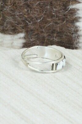 White Buffalo & Sterling Silver Ring - Gloria Waseta - Size 6.25