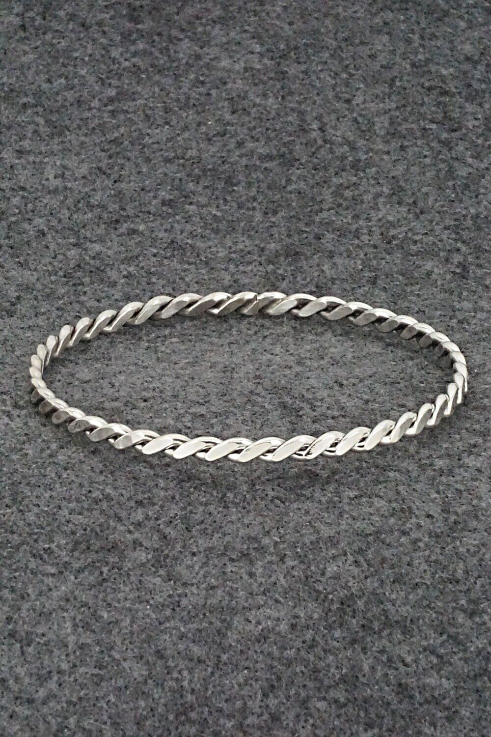 Sterling Silver Bangle Bracelet - Elaine Tahe