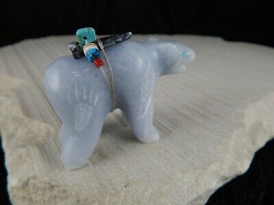 Bear Zuni Fetish - Narren Bowannie - Zuni Bear Carving - High Lonesome Trading