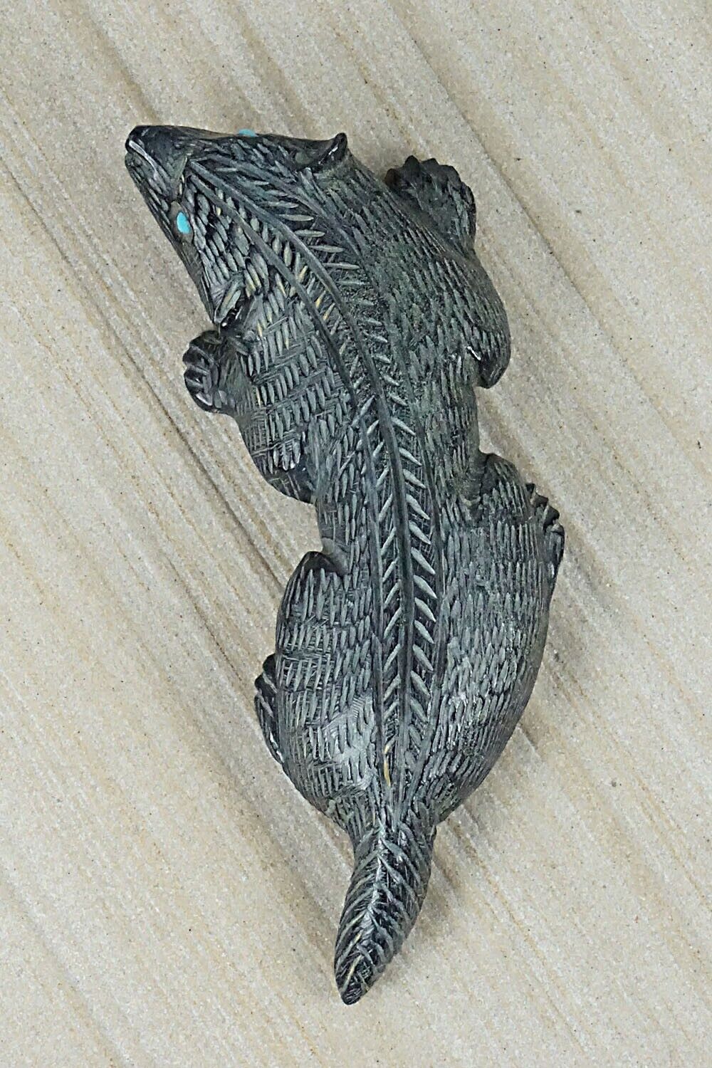 Badger Zuni Fetish Carving - Lance Cheama