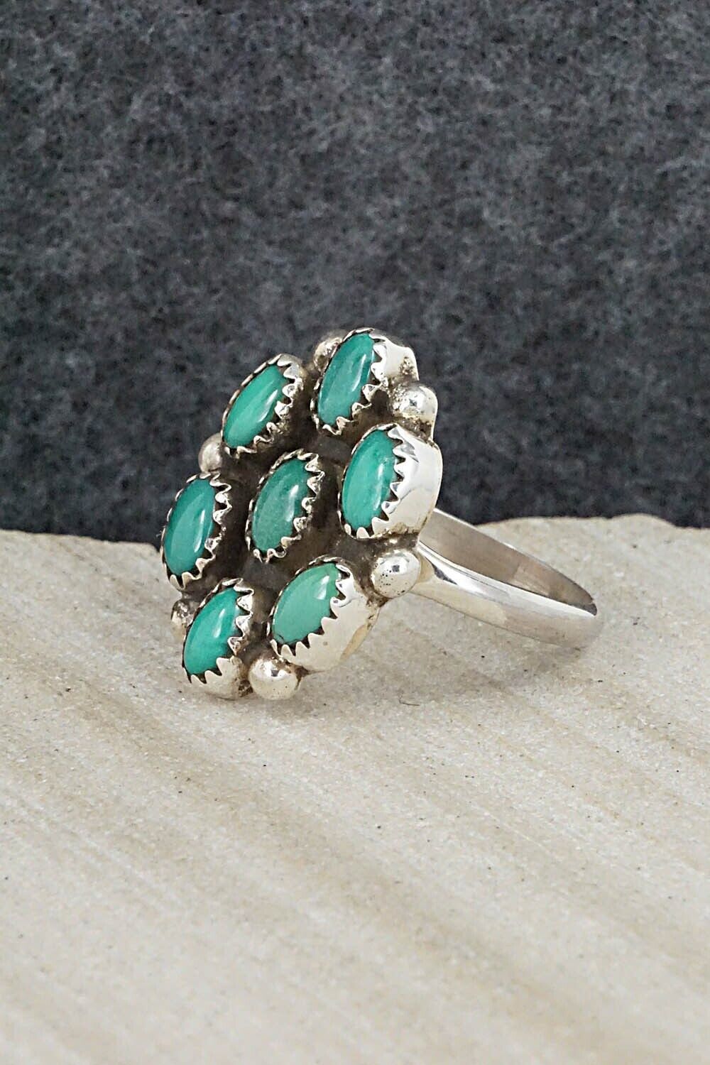 Turquoise & Sterling Silver Ring - Priscilla Reeder - Size 8