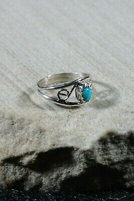 Navajo Turquoise and Sterling Silver Ring - Judy Lincoln - Size 1 - High Lonesome Trading