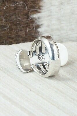 Turquoise & Sterling Silver Ring - Sheena Jack - Size 7.75