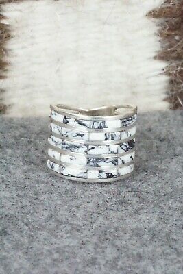White Buffalo & Sterling Silver Ring - Claresse Kylestewa - Size 7