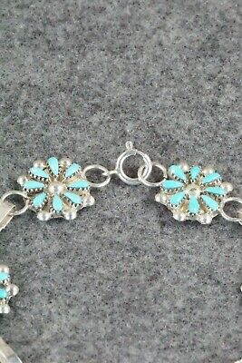 Turquoise & Sterling Silver Link Bracelet - David Leekity