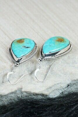 Navajo Turquoise & Sterling Silver Earrings - Sharon McCarthy