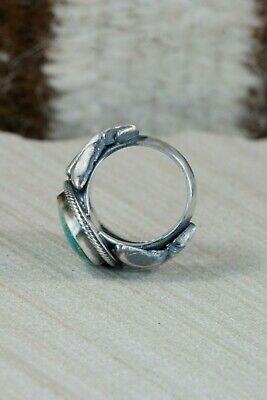 Navajo Turquoise & Sterling Silver Ring - Thomas Yazzie - Size 5.75