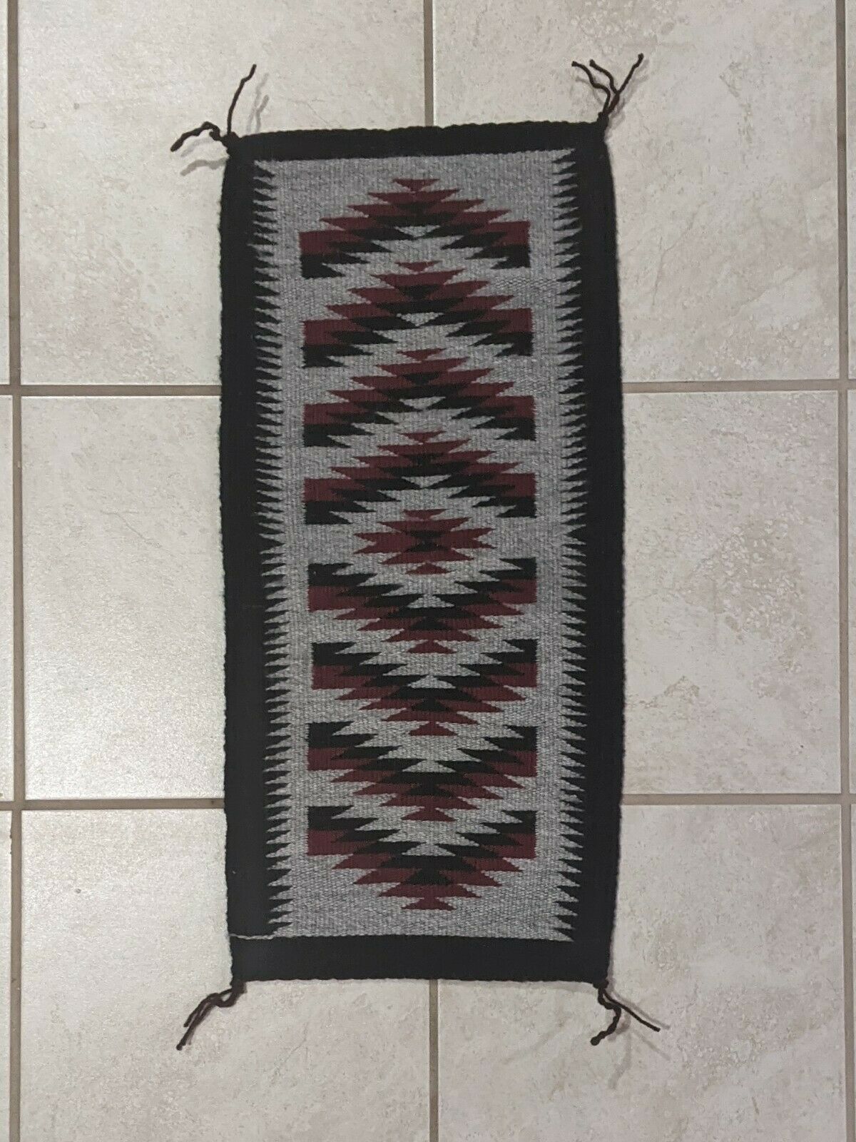Navajo Handwoven Rug - 24.5in x 11in - Tanisha Charley - High Lonesome Trading