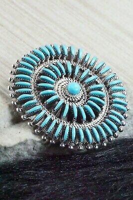 Turquoise & Sterling Silver Pendant - Bernadette Wyaco