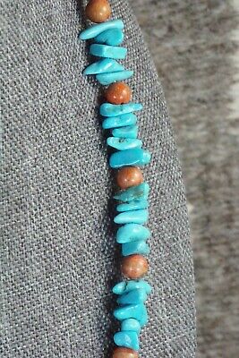 Turquoise, Spiny Oyster & Sterling Silver Necklace - Navajo