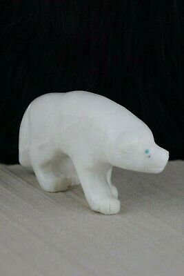 White Wolf Zuni Fetish Carving - Cody Nastacio - High Lonesome Trading