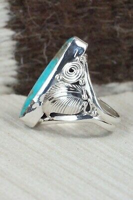 Turquoise & Sterling Silver Ring - Darrell Morgan - Size 7.5