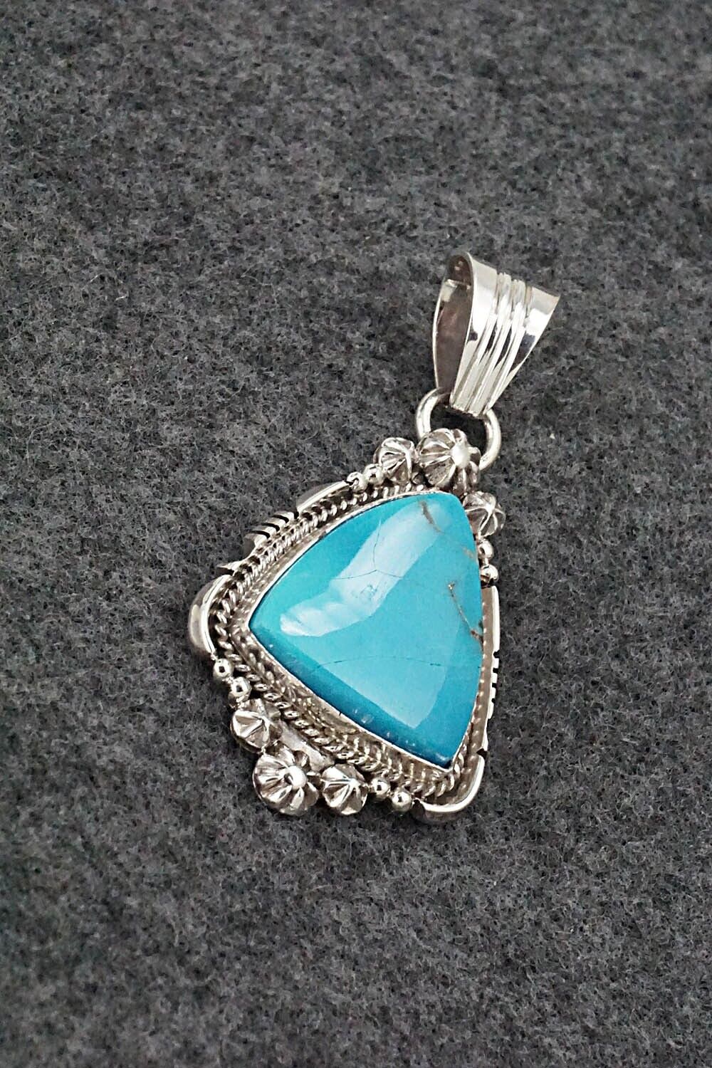 Turquoise and Sterling Silver Pendant - Daniel Benally