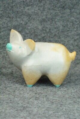 Pig Zuni Fetish Carving - Enrike Leekya