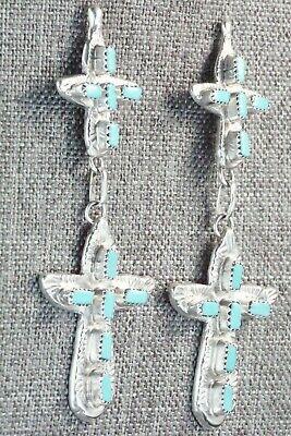 Turquoise & Sterling Silver Earrings - Ceclia Iule