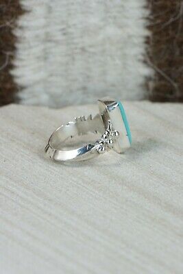 Navajo Turquoise and Sterling Silver Ring - Andrew Vandever - Size 5.75