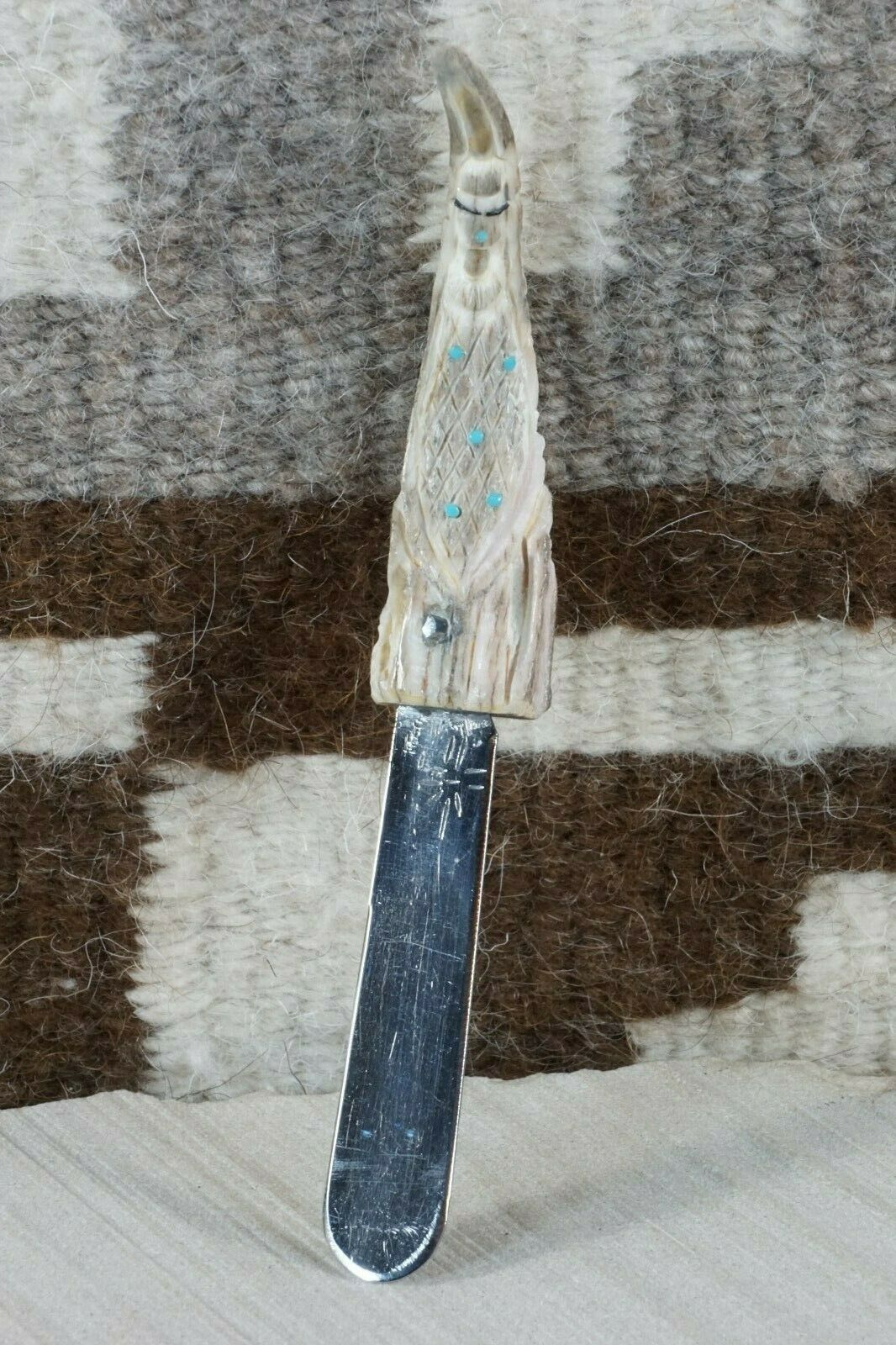 Eagle and Corn Maiden Zuni Carving - Jerrold Lahaleon - High Lonesome Trading