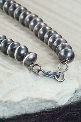 Sterling Silver Navajo Pearl Necklace - Sylvia Largo