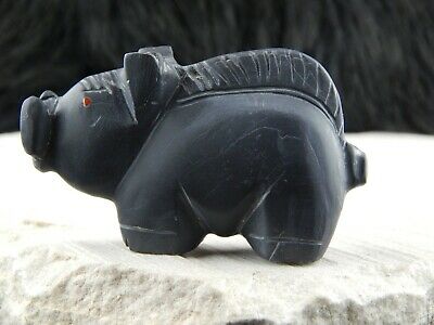 Hog Zuni Fetish Carving - Louise Ponchuella - High Lonesome Trading