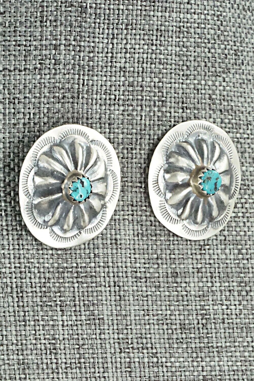 Turquoise & Sterling Silver Earrings - Joan Begay