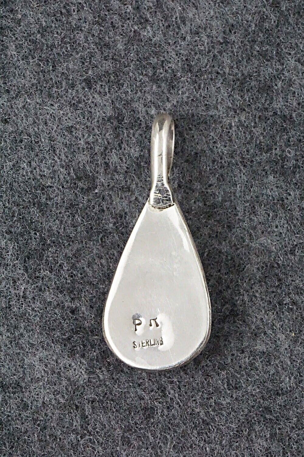 Turquoise, Spiny Oyster & Sterling Silver Pendant - Priscilla Reeder