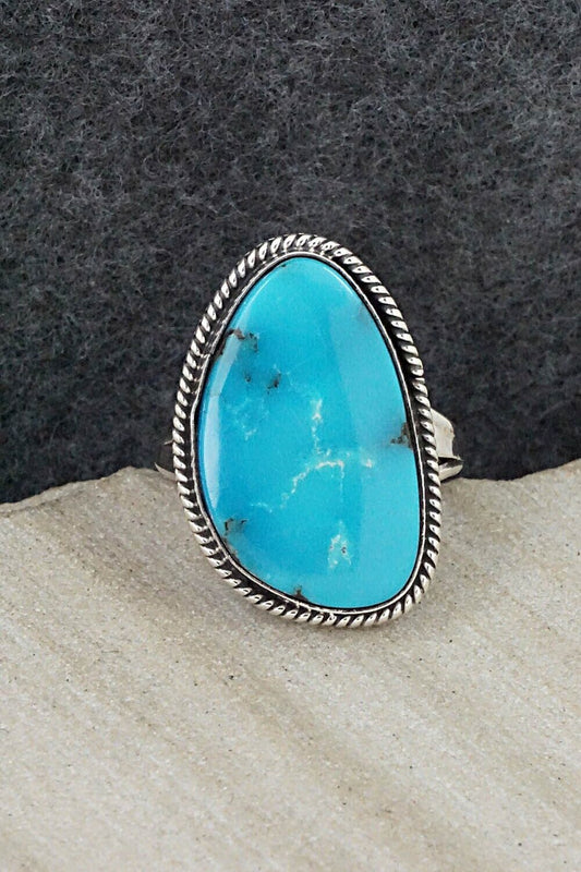 Turquoise & Sterling Silver Ring - Alice Rose Saunders - Size 7