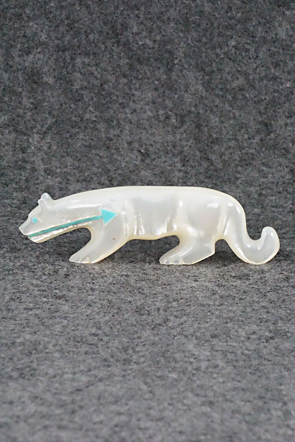 Mountain Lion Zuni Fetish Carving - Andres Quandelacy