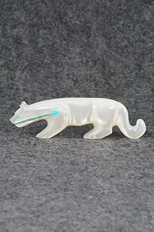 Mountain Lion Zuni Fetish Carving - Andres Quandelacy