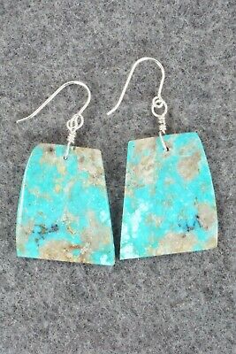 Turquoise & Sterling Silver Earrings - Lupe Lovato