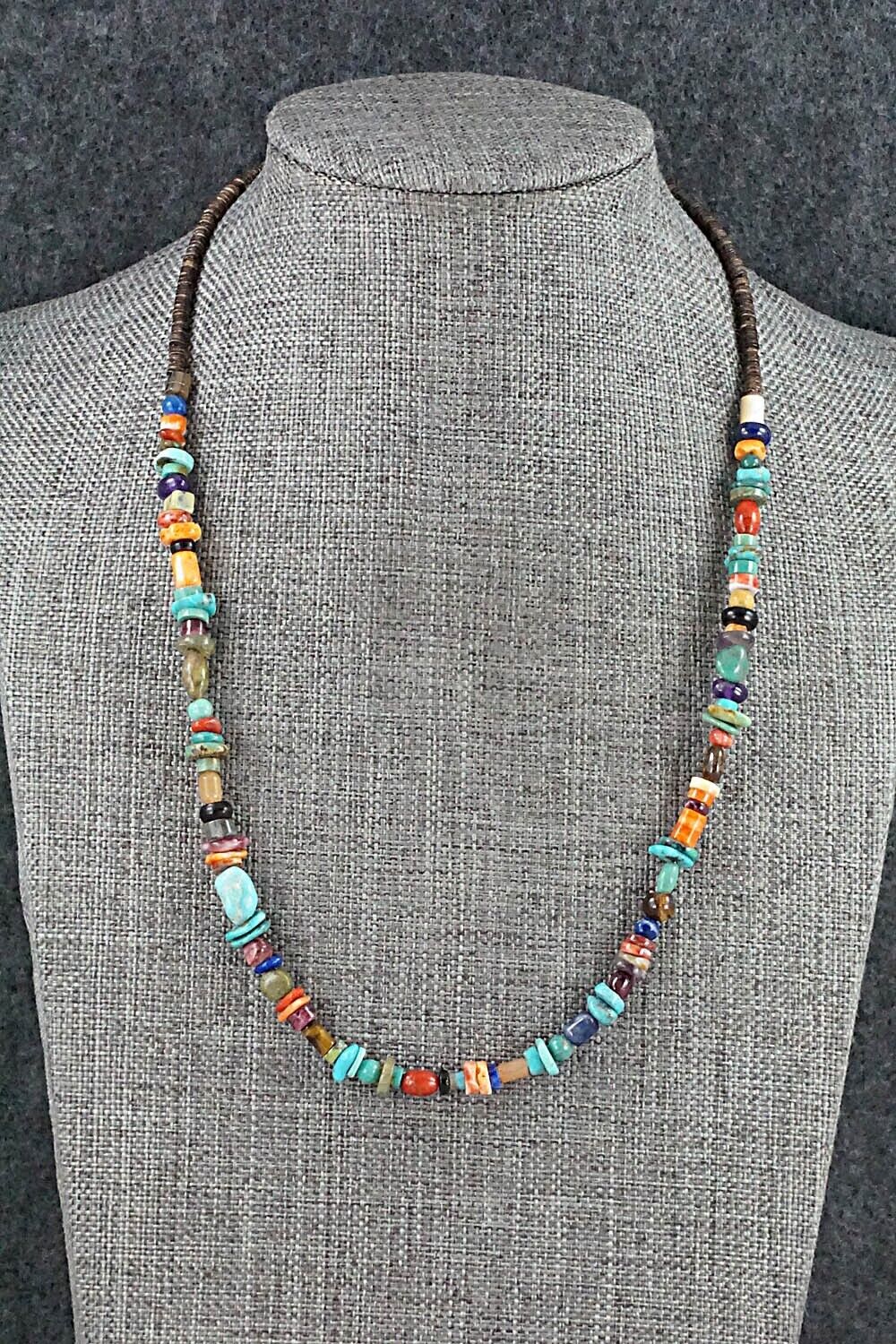 Multi Stone and Sterling Silver Necklace - Helen Tsosie