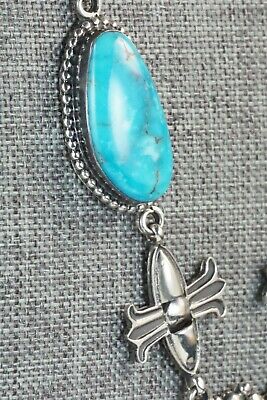 Turquoise & Sterling Silver Necklace - Raymond Delgarito