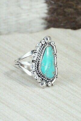 Turquoise and Sterling Silver Ring - Andrew Vandever - Size 7 - High Lonesome Trading