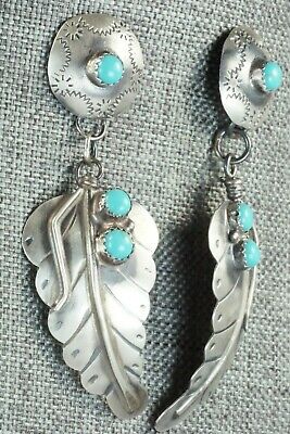 Turquoise & Sterling Silver Earrings - Sabrina Yazzie