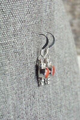 Spiny Oyster & Sterling Silver Earrings - Navajo