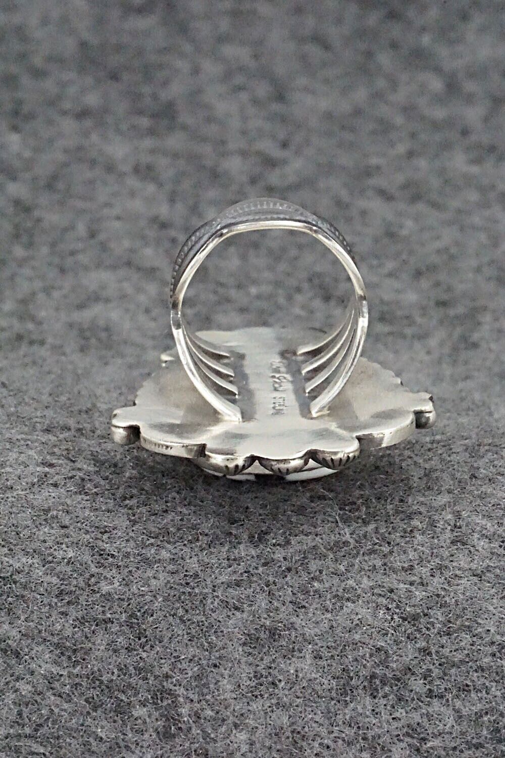 White Buffalo & Sterling Silver Ring - Tom Lewis - Size 6
