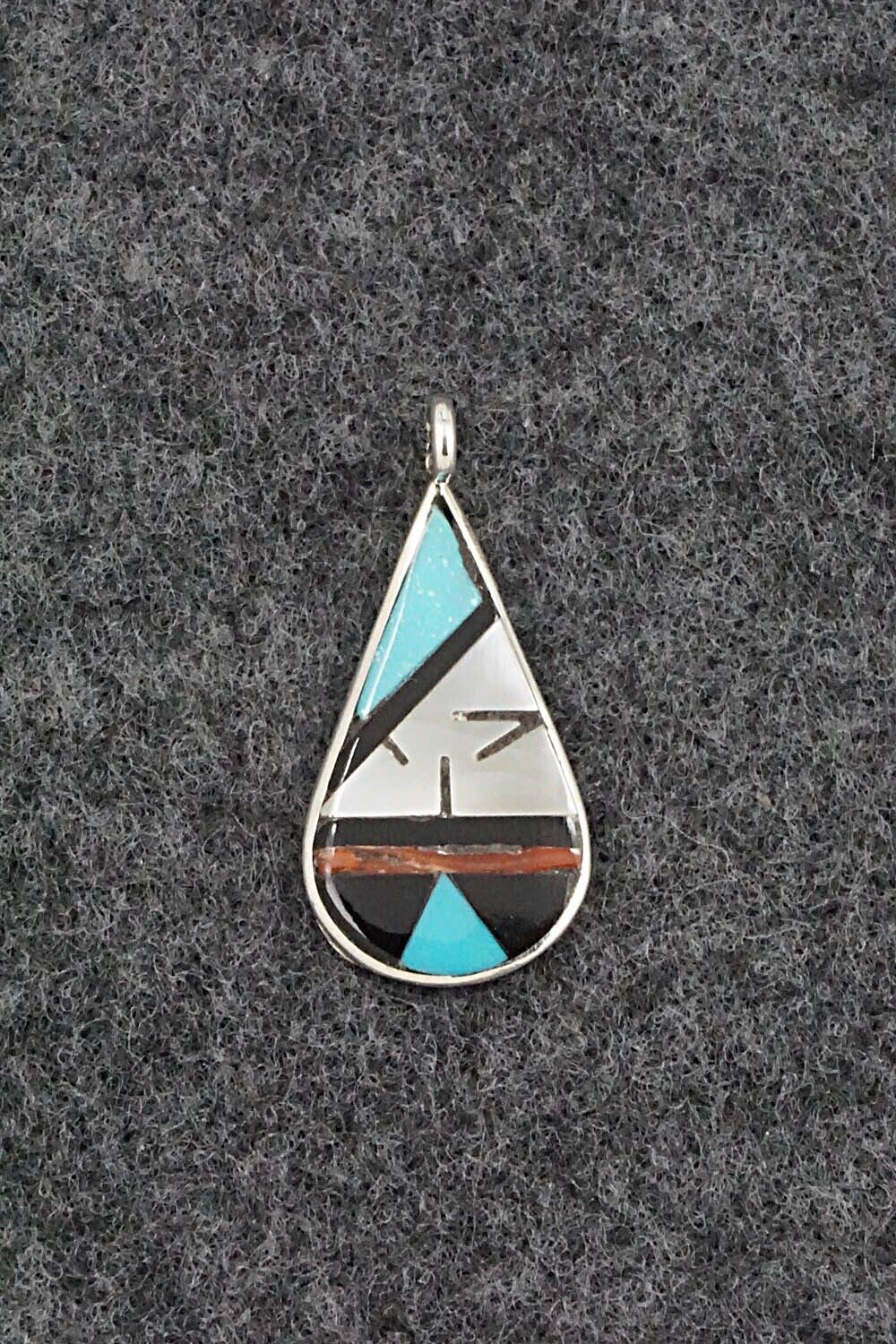Multi Stone & Sterling Silver Pendant - Rhianna Kallestewa