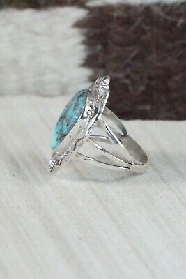 Turquoise & Sterling Silver Ring - Samuel Yellowhair - Size 6.5