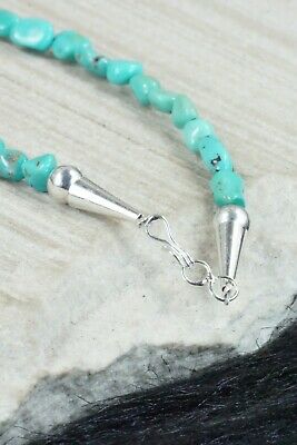 Turquoise and Sterling Silver Necklace - Navajo