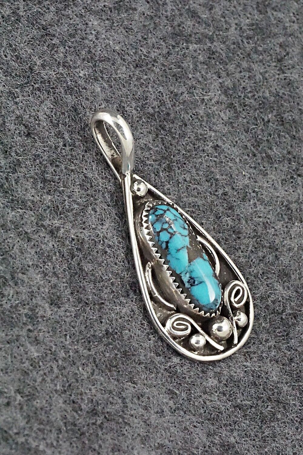 Turquoise & Sterling Silver Pendant - Priscilla Reeder