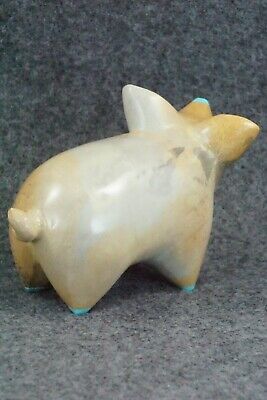 Pig Zuni Fetish Carving - Enrike Leekya