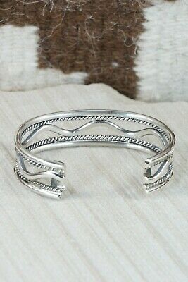 Navajo Sterling Silver Bracelet - Elaine Tahe