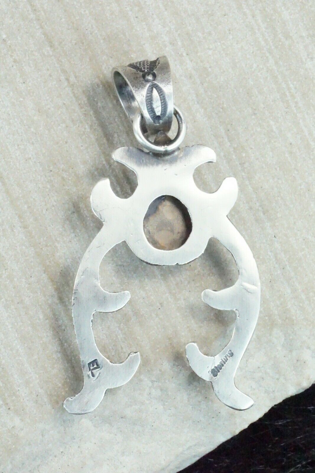 Turquoise and Sterling Silver Pendant - Eva & Linberg Billah