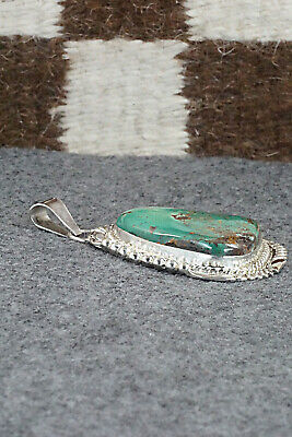 Turquoise & Sterling Silver Pendant - Alvin Joe