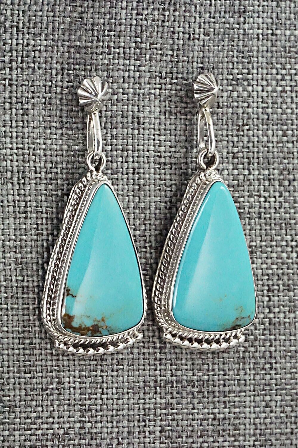 Turquoise and Sterling Silver Earrings - Sharon McCarthy