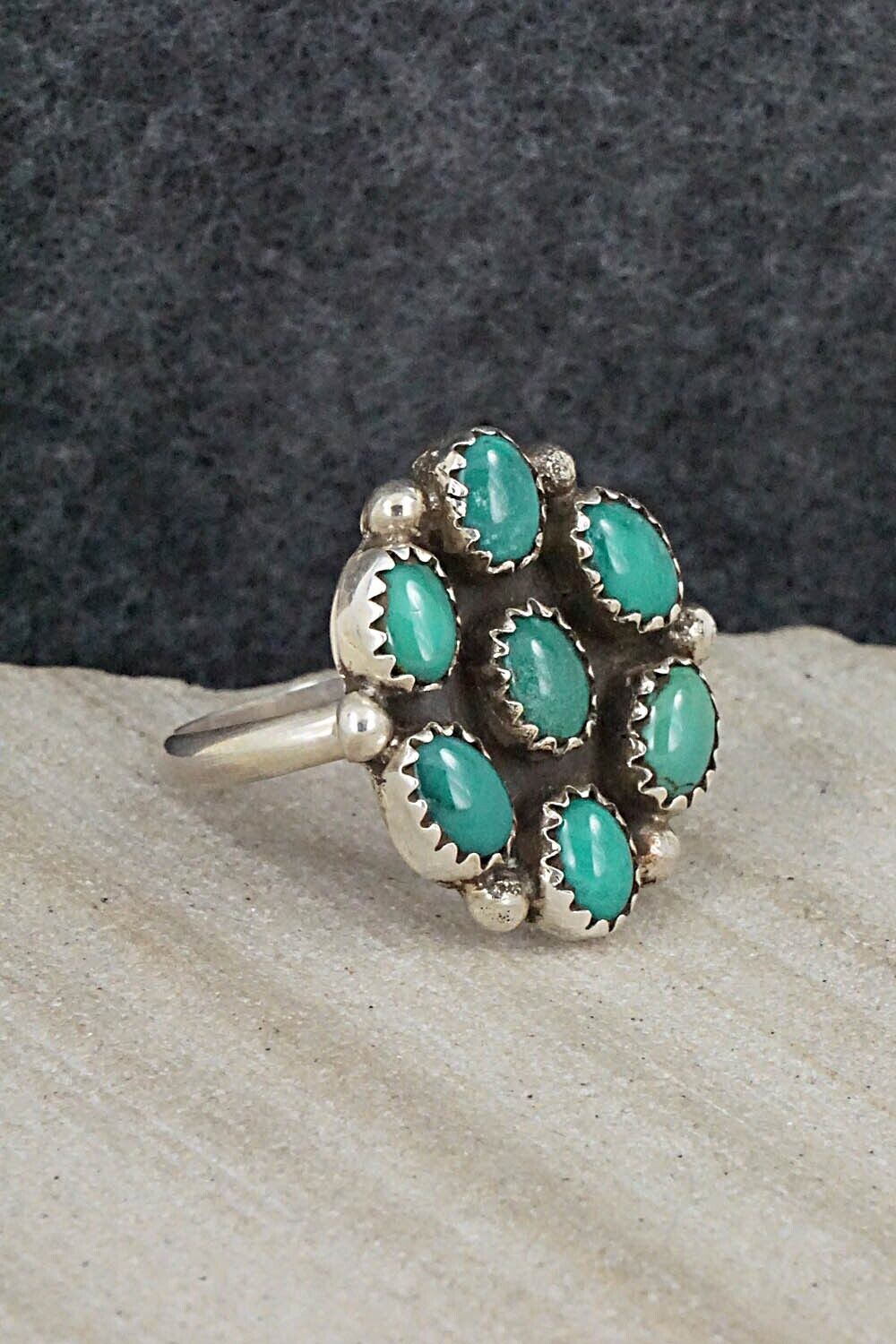 Turquoise & Sterling Silver Ring - Priscilla Reeder - Size 8
