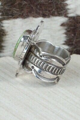 Turquoise and Sterling Silver Ring - Leonard Maloney - Size 8.25
